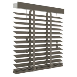 Houten jaloezie 50mm - Taupe - 60cm x 130cm | Gordijnen.nl Houten jaloezie 50mm - Taupe - 60cm x 130cm | Gordijnen.nl